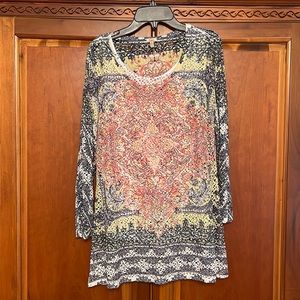 Reba blouse looks great with jeans